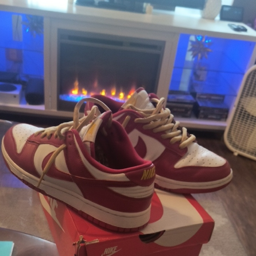 Nike Red and White Sneakers
